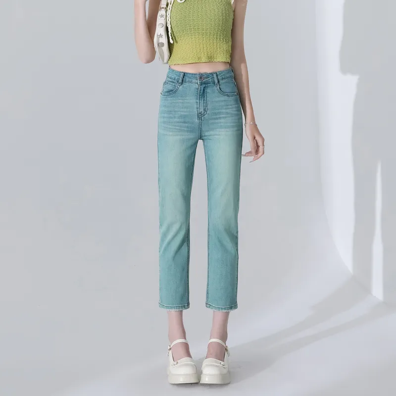 Menglaini Jeans Women's Teal-7