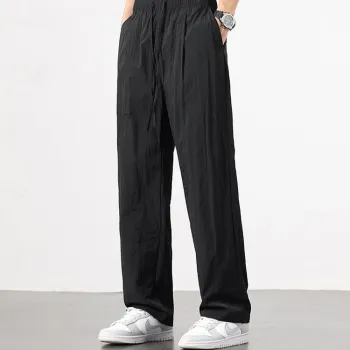 Menglaini Casual Pants Unisex Black