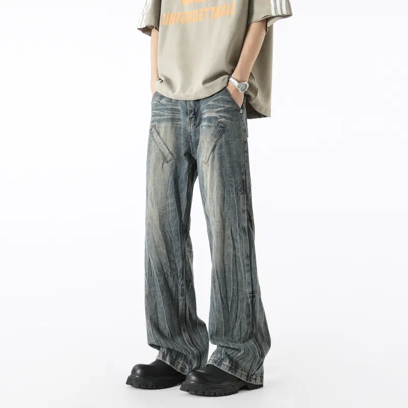 Menglaini Jeans Unisex Blue-4