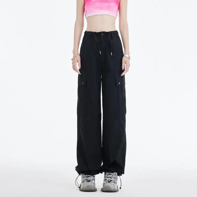 Menglaini Casual Pants Women's Black-5
