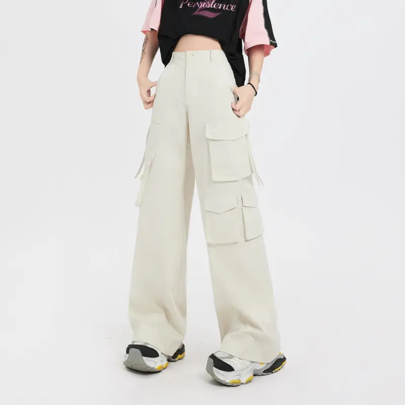 Menglaini Casual Pants Women's Apricot-6