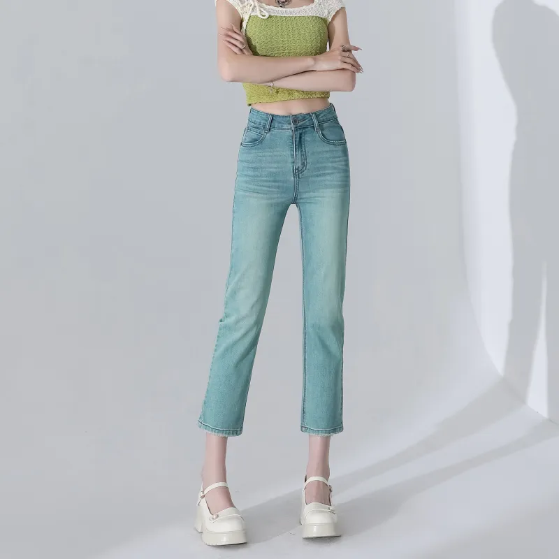 Menglaini Jeans Women's Teal-6