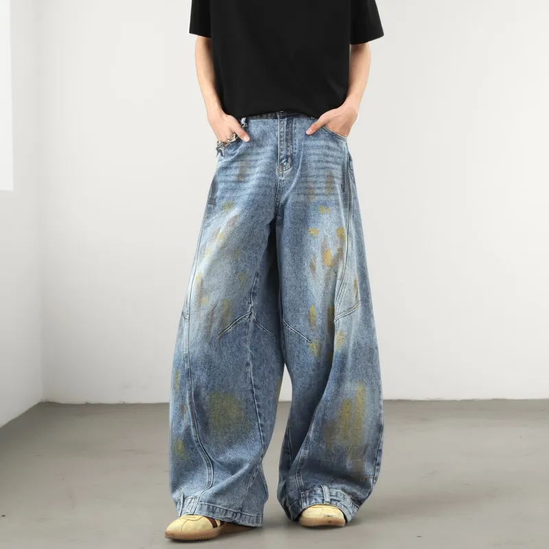Menglaini Jeans Unisex Blue-1