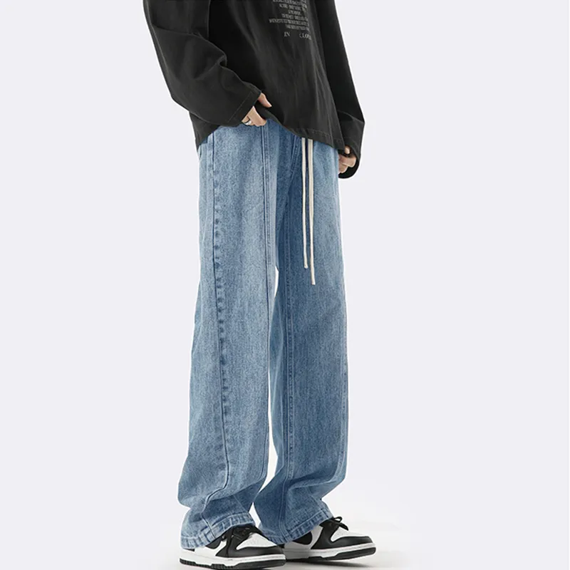Menglaini Jeans Unisex Black Gray Color-5