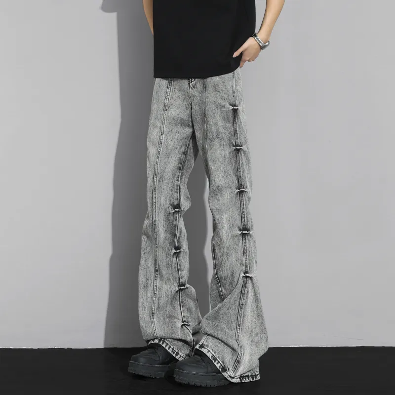 Menglaini Jeans Unisex Gray-1