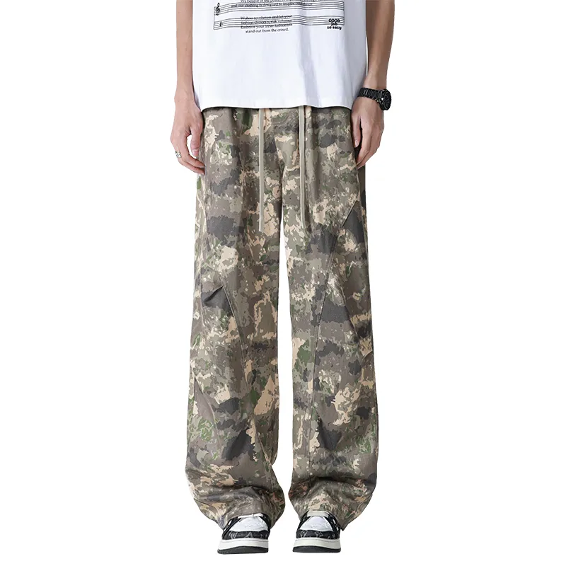Menglaini Jeans Unisex Camouflage Lyocell Cool Touch-3