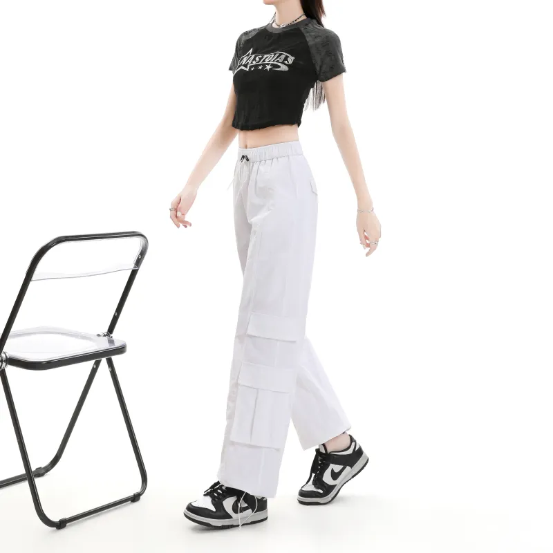 Menglaini Casual Pants Unisex White-2