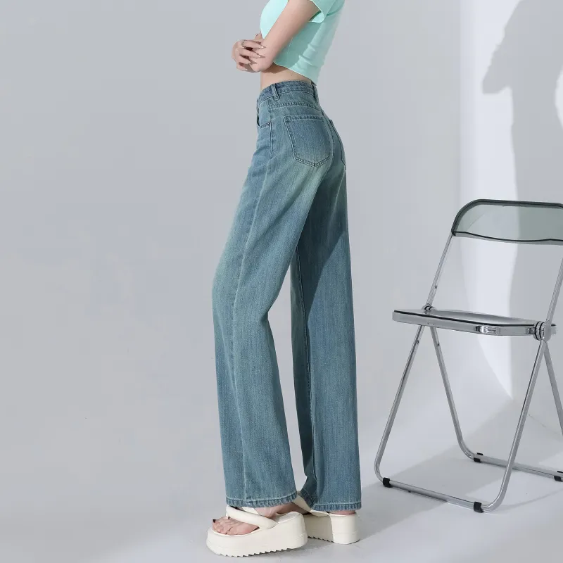 Menglaini Jeans Women's Peacock Green-2