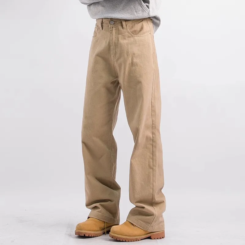 Menglaini Casual Pants Unisex Khaki-2