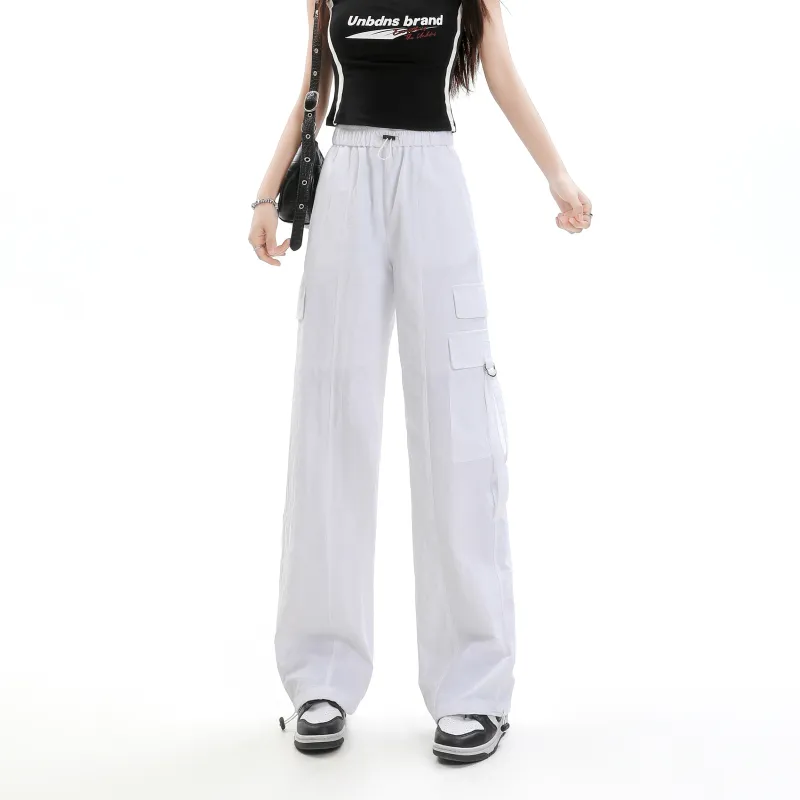 Menglaini Casual Pants Women's White-1