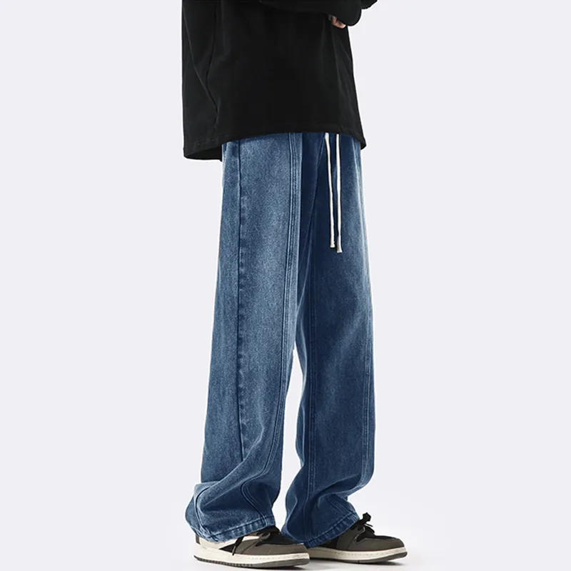 Menglaini Jeans Unisex Black Gray Color-7