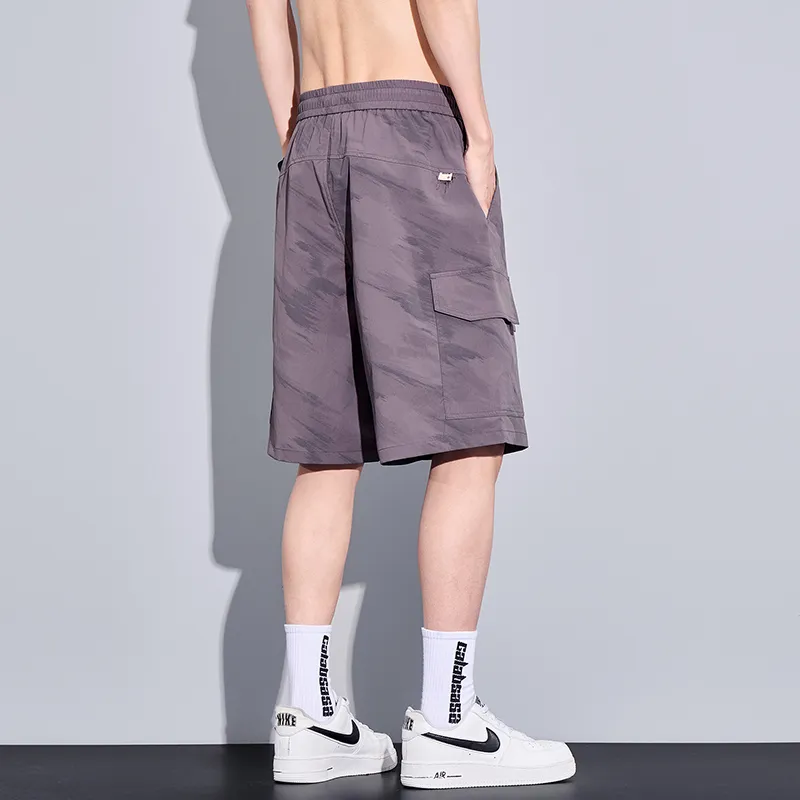 Menglaini Casual Shorts Unisex Purple[Lightweight And Breathable]-5