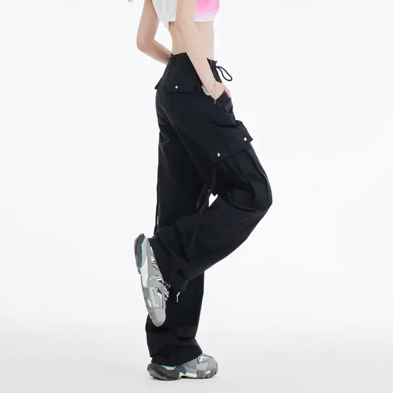 Menglaini Casual Pants Women's Black-3
