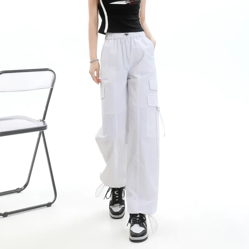 Menglaini Casual Pants Women's White-4