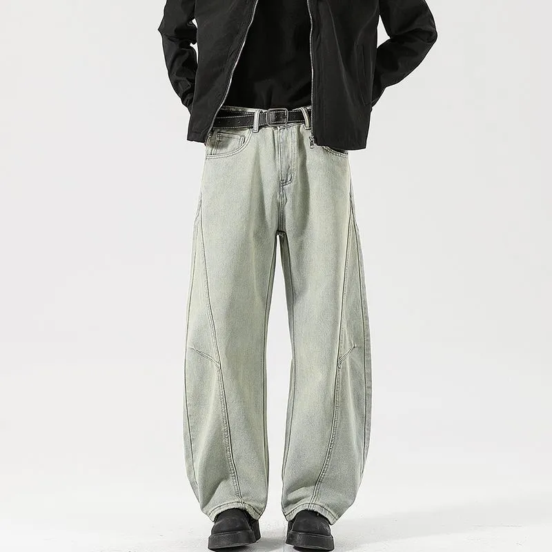 Menglaini Jeans Unisex Distressed Gray-9