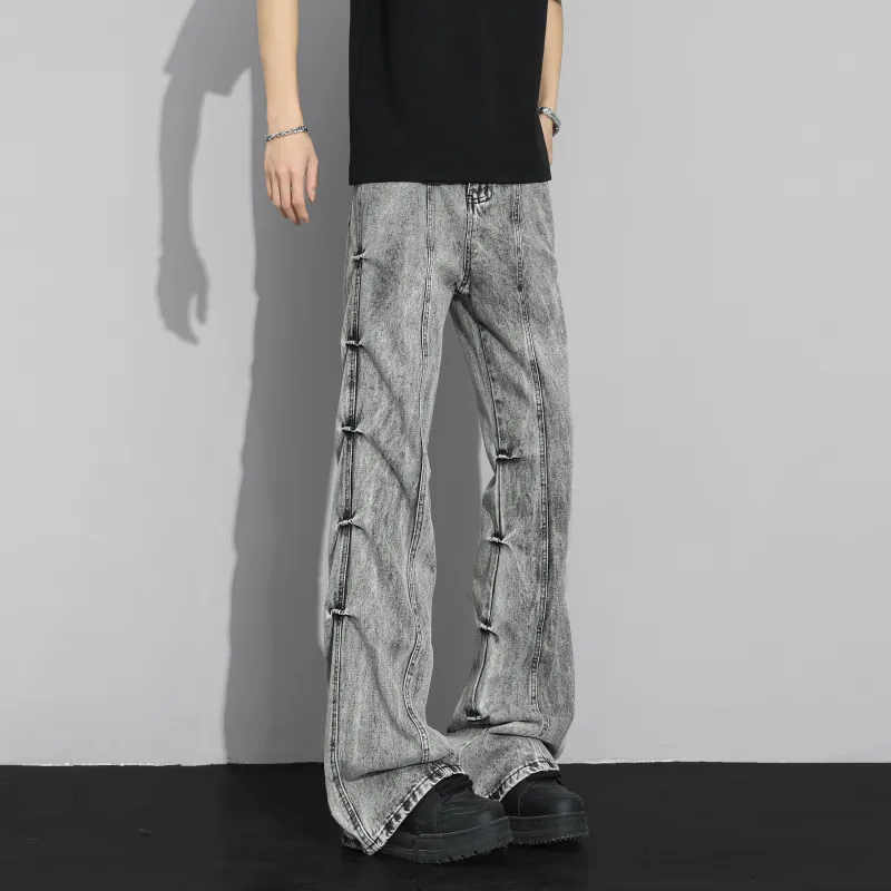 Menglaini Jeans Unisex Gray-5