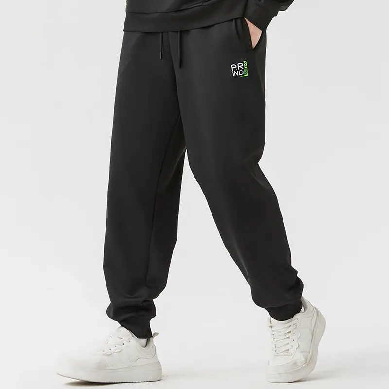 P.R IND Casual Pants Unisex Black-4