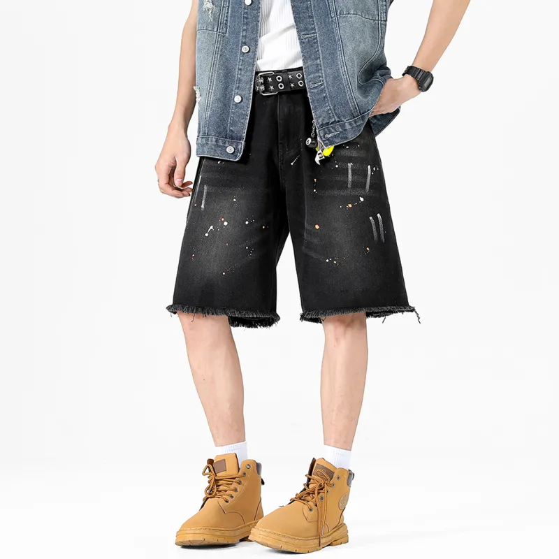A02 Denim Shorts Unisex-3
