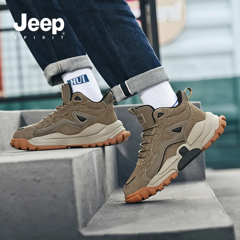 JEEP SPIRIT High-Top Outdoor Shoes Men's Dark Forest Green-8