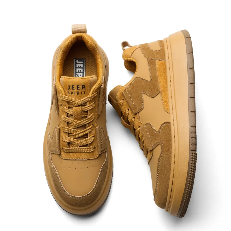 JEEP SPIRIT Skateboard Shoes Men Low Top Sunrise Yellow-4