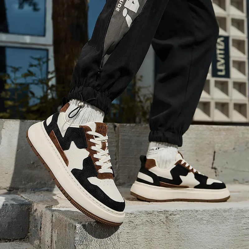 JEEP SPIRIT Low Top Skateboard Shoes Men's Cuban Brown-7