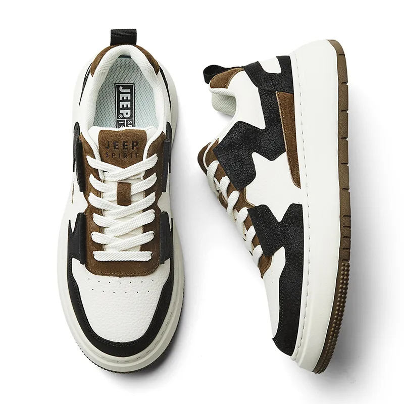 JEEP SPIRIT Low Top Skateboard Shoes Men's Cuban Brown-3