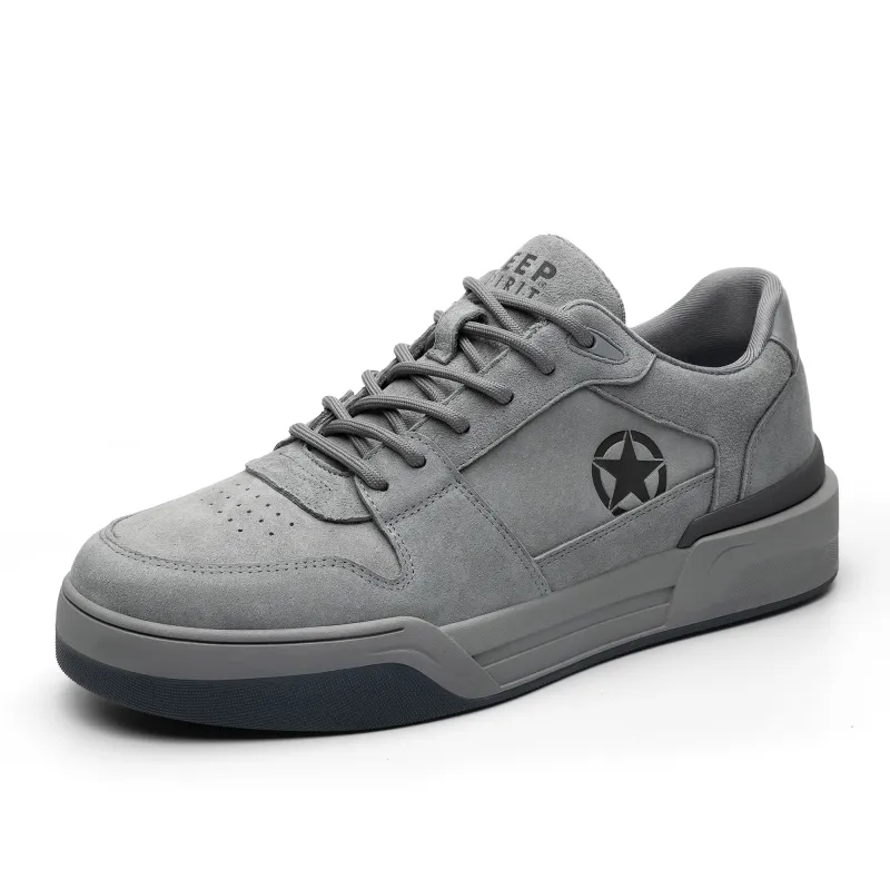 JEEP SPIRIT Skateboard Shoes Men Low Top Climbing Gray-2