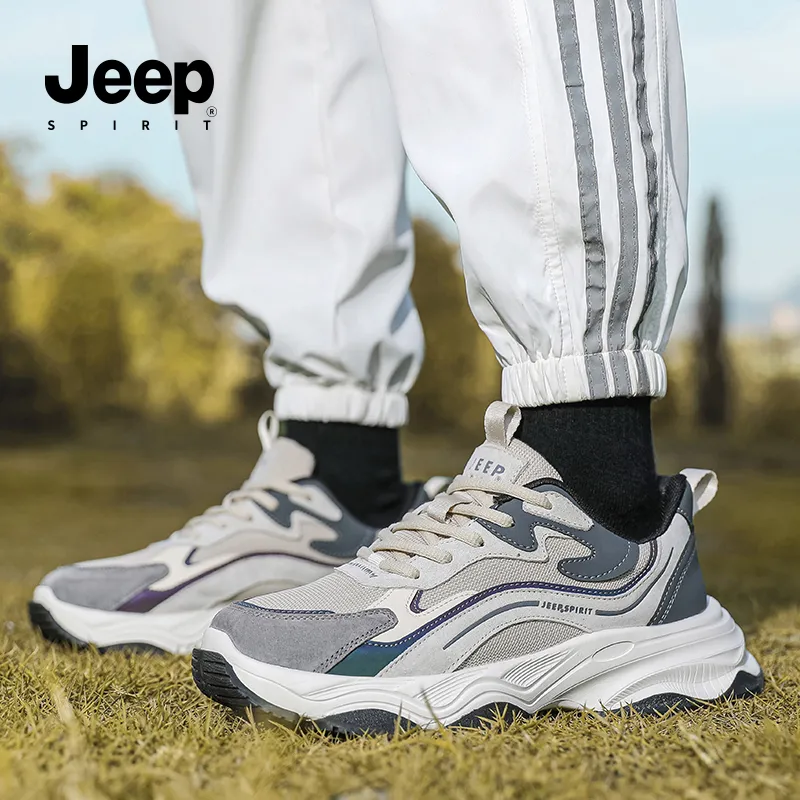 JEEP SPIRIT Low Top Chunky Sneakers Men's Moon Dust Gray-10