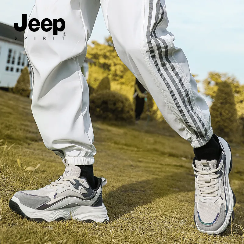 JEEP SPIRIT Low Top Chunky Sneakers Men's Moon Dust Gray-9