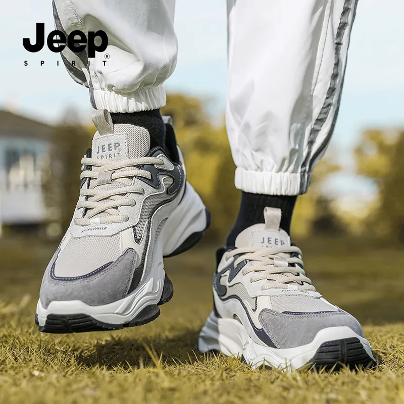 JEEP SPIRIT Low Top Chunky Sneakers Men's Moon Dust Gray-8