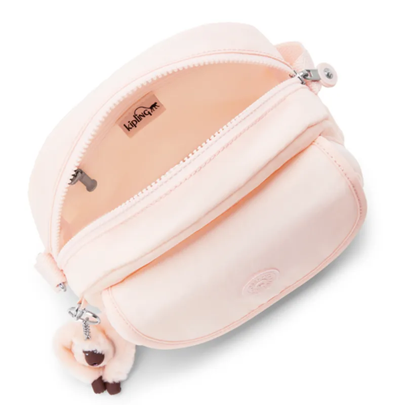 Kipling Fabric Crossbody Bag Regular Women's Beige Pink-2