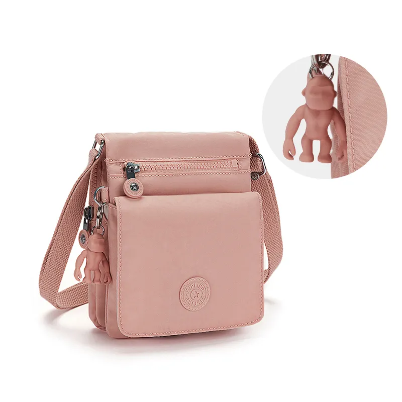 Kipling Cell Phone Pouch, Shoulder Bag Polyamide Regular Unisex Delicate Pink-5