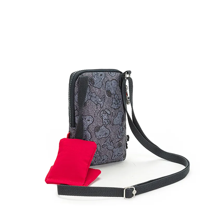 Kipling Polyester Cell Phone Pouch Unisex Denim Snoopy Print-2