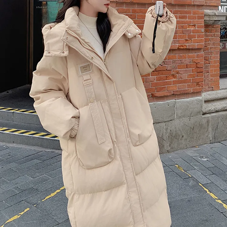 CPAURA Puffer Jacket Women's Beige Brown-3