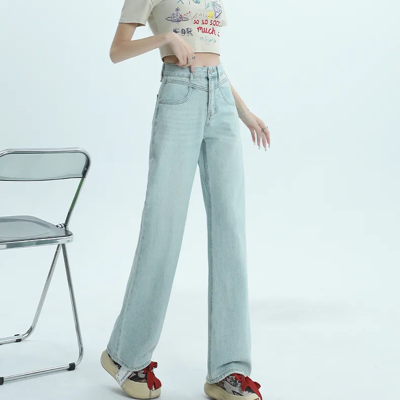 CPAURA Jeans Women's Vintage Blue-4
