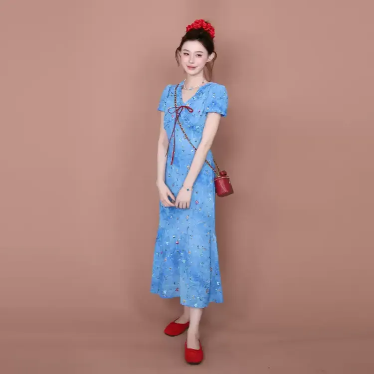 CPAURA Short Sleeved Dress Women's-2