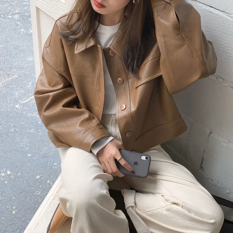CPAURA Jackets Women's Camel-2