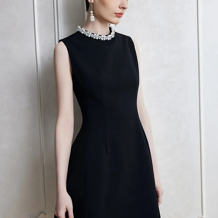 CPAURA Sleeveless Dress Women's Black-4