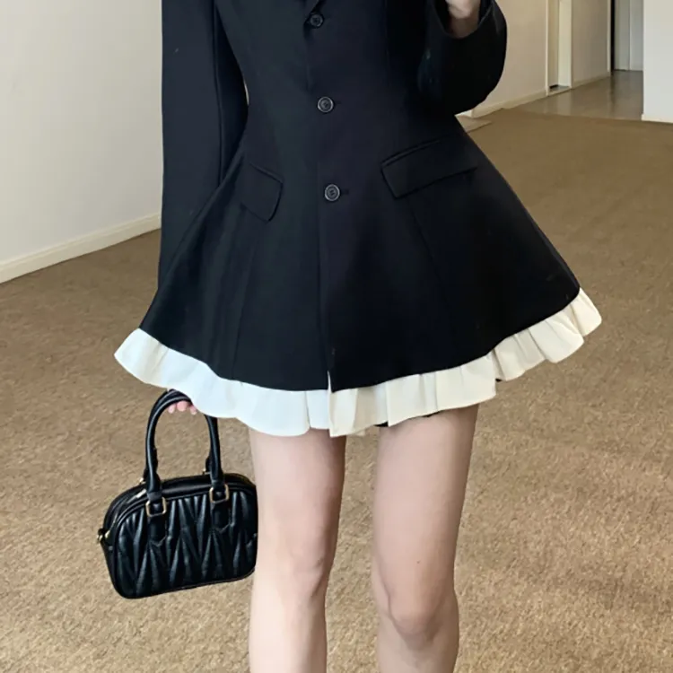 CPAURA Long-Sleeved Dresses Women's Black-6
