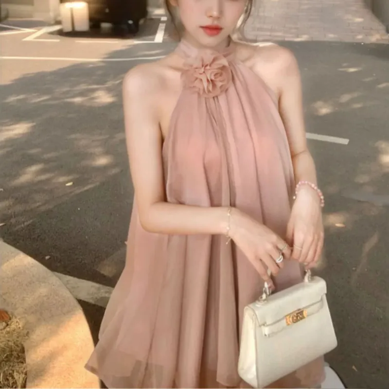 CPAURA Sleeveless Dress Women's Nude-4