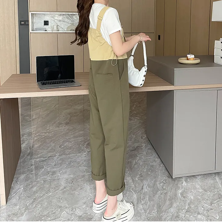 CPAURA Overalls Women's Khaki & Green-3