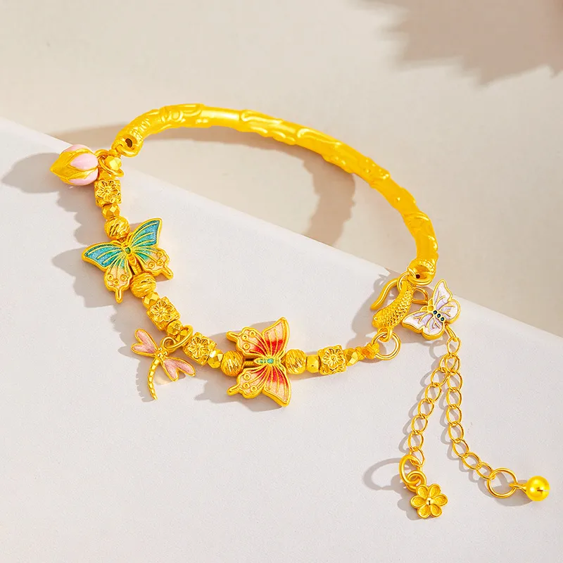 Lao Feng Xiang S925 Silver Bracelets Women's-10