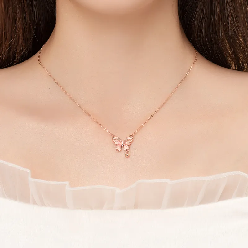 Lao Feng Xiang S925 Silver Necklaces Women's-4