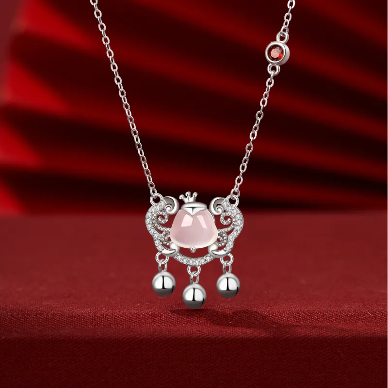 Lao Feng Xiang S925 Silver Necklaces Women's-2