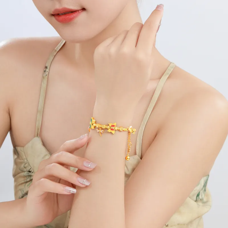 Lao Feng Xiang S925 Silver Bracelets Women's-5