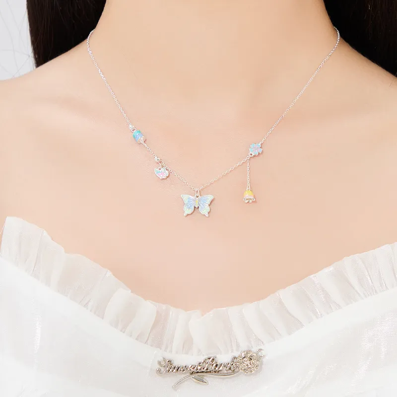 Lao Feng Xiang S925 Silver Necklaces Women's-4