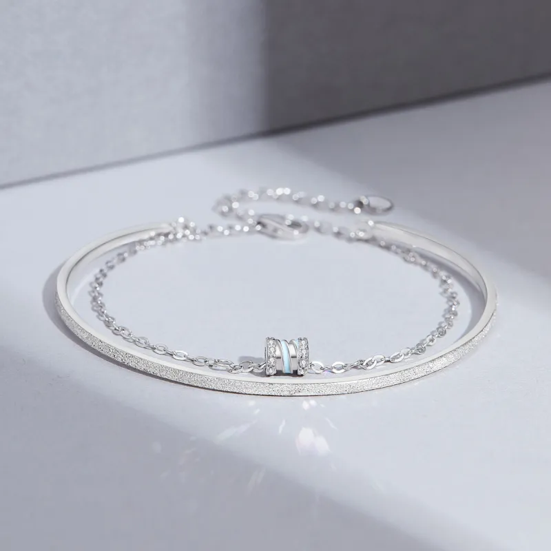 Lao Feng Xiang S925 Silver Bracelets Women's-10
