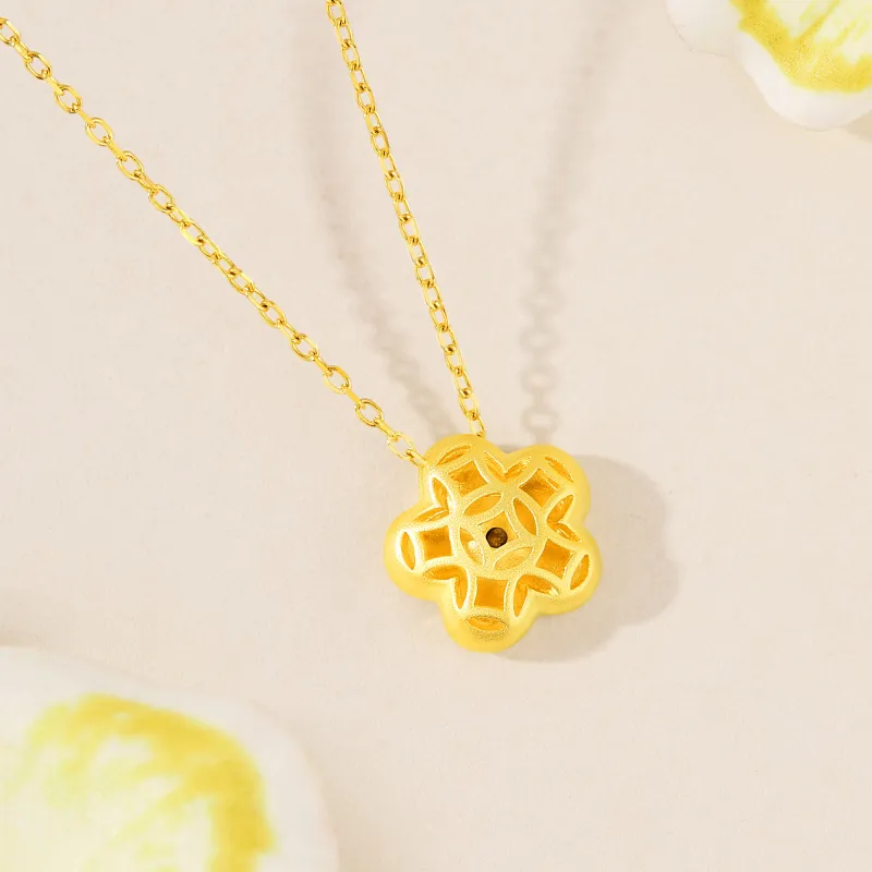 Lao Feng Xiang S925 Silver Necklaces Women's-5