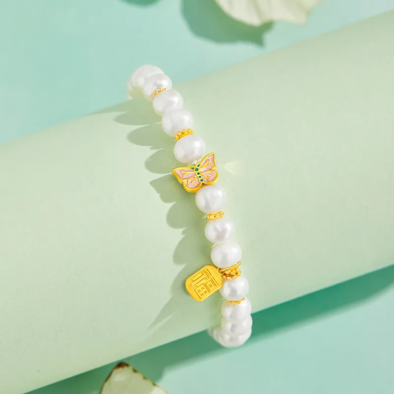 Lao Feng Xiang Pearl Bracelets Women's-5