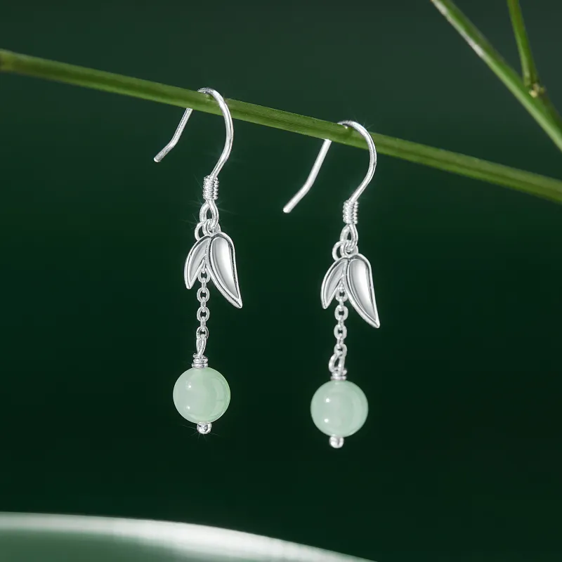 Lao Feng Xiang S999 Silver Earrings Women's-2